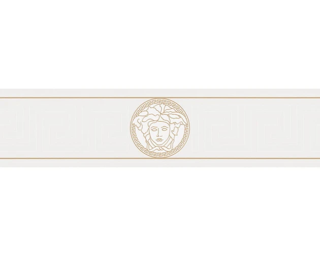 Versace 93522-3 V Greek Key Border White - border z meandrem i Meduzą