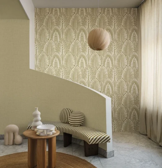 Casamance 75470610 Lanzea Alisio Sable - tapeta w liście palmowe