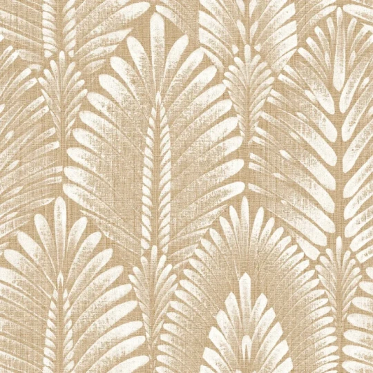 Casamance 75470814 Lanzea Alisio Latte - tapeta w liście palmowe