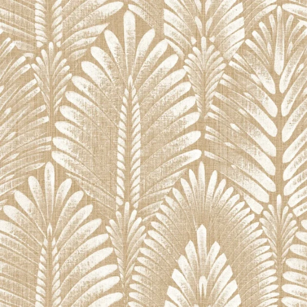 Casamance 75470814 Lanzea Alisio Latte - tapeta w liście palmowe