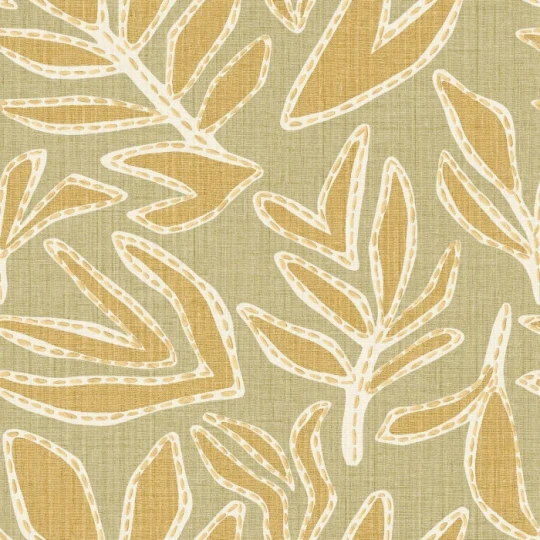 Casamance 77640202 Lanzea Amande/paille - tapeta w liście