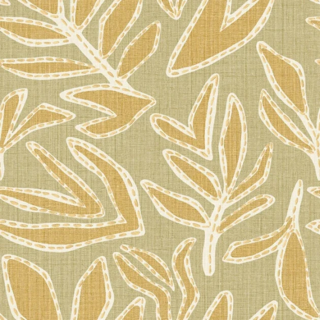Casamance 77640202 Lanzea Amande/paille - tapeta w liście