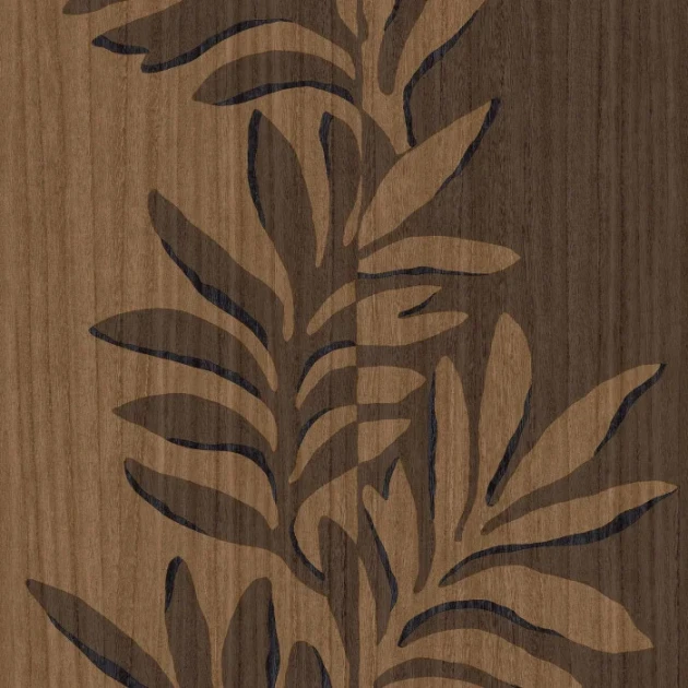 Casamance 75601120 Lanzea Rama Noyer/wenge - tapeta roślinna