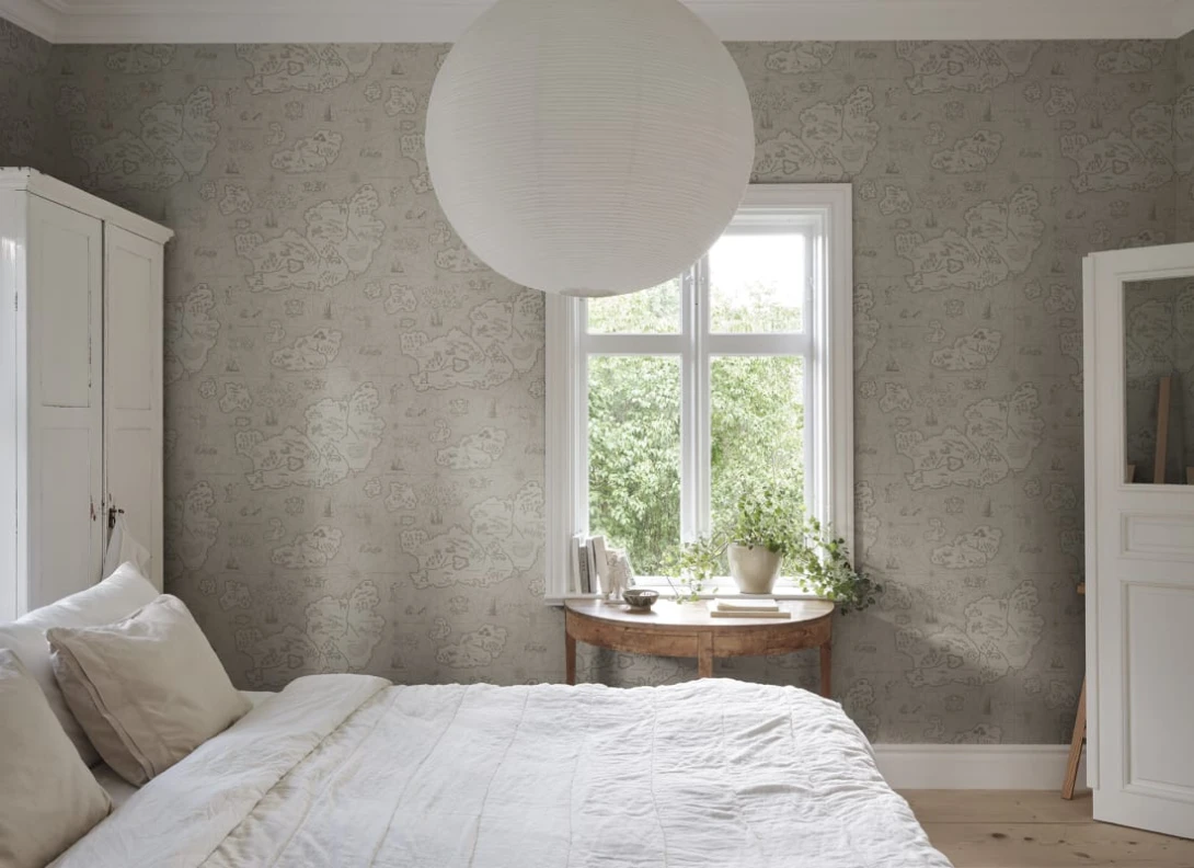 Sandberg S10733 Sandberg Heritage Ferdinand Beige - mural w mapę świata