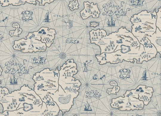 Sandberg S10734 Sandberg Heritage Ferdinand Blue - mural w mapę świata