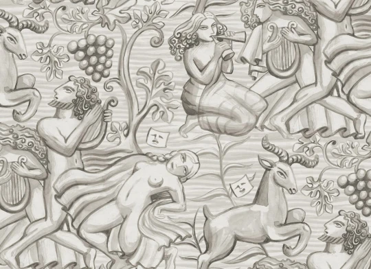 Sandberg S10757 Sandberg Heritage Baccus Graphite - mural w mitologiczny ornament