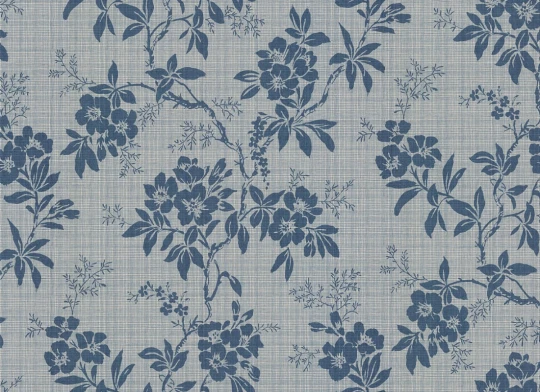 Sandberg S10839 Sandberg Heritage Vera Blue - mural w kwiatowy ornament