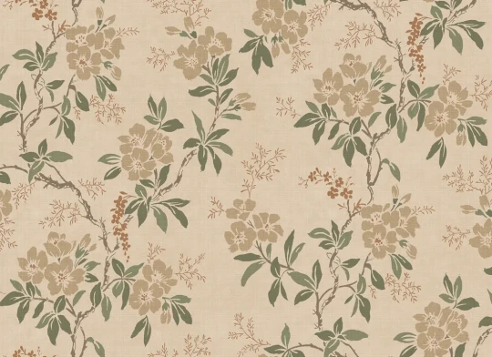 Sandberg S10842 Sandberg Heritage Vera Beige - mural w kwiatowy ornament