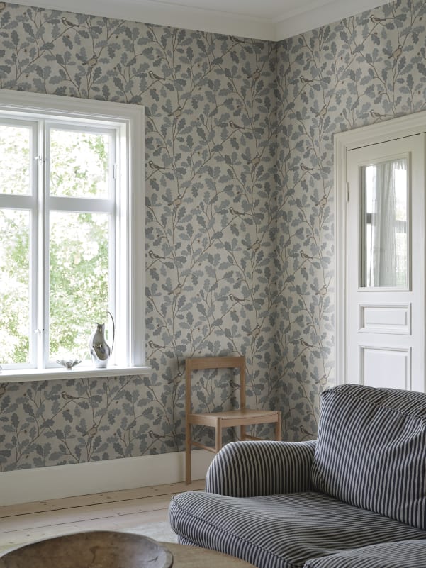 Sandberg S10731 Sandberg Heritage Waldemar Light Blue - mural w gałęzie dębu i ptaki