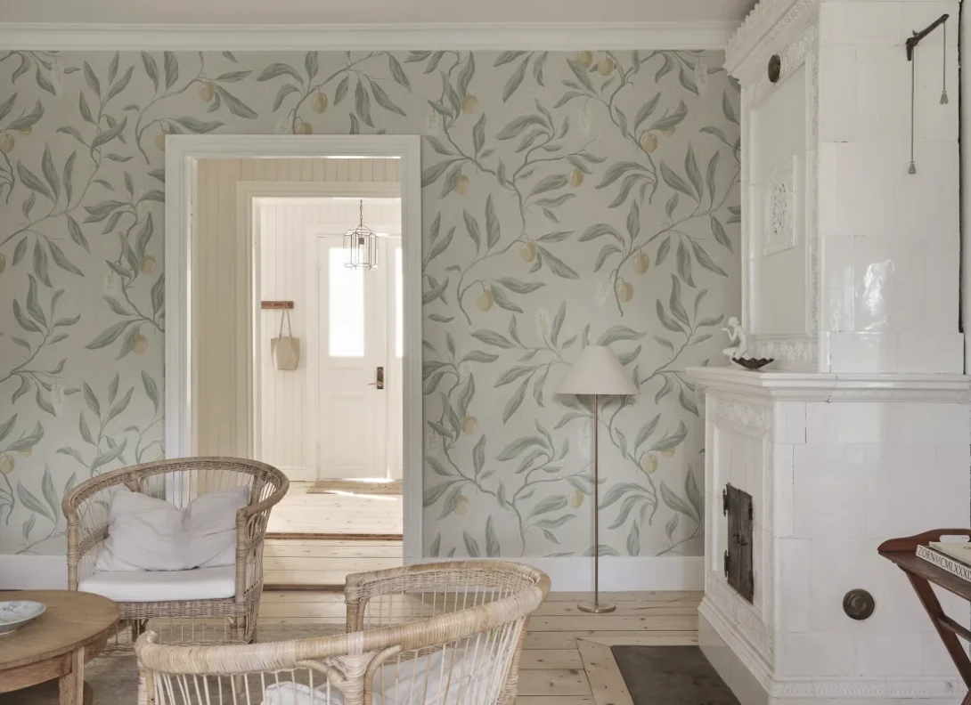 Sandberg S10844 Sandberg Heritage Vinnie Mural Sage Green - mural w gałęzie i owoce