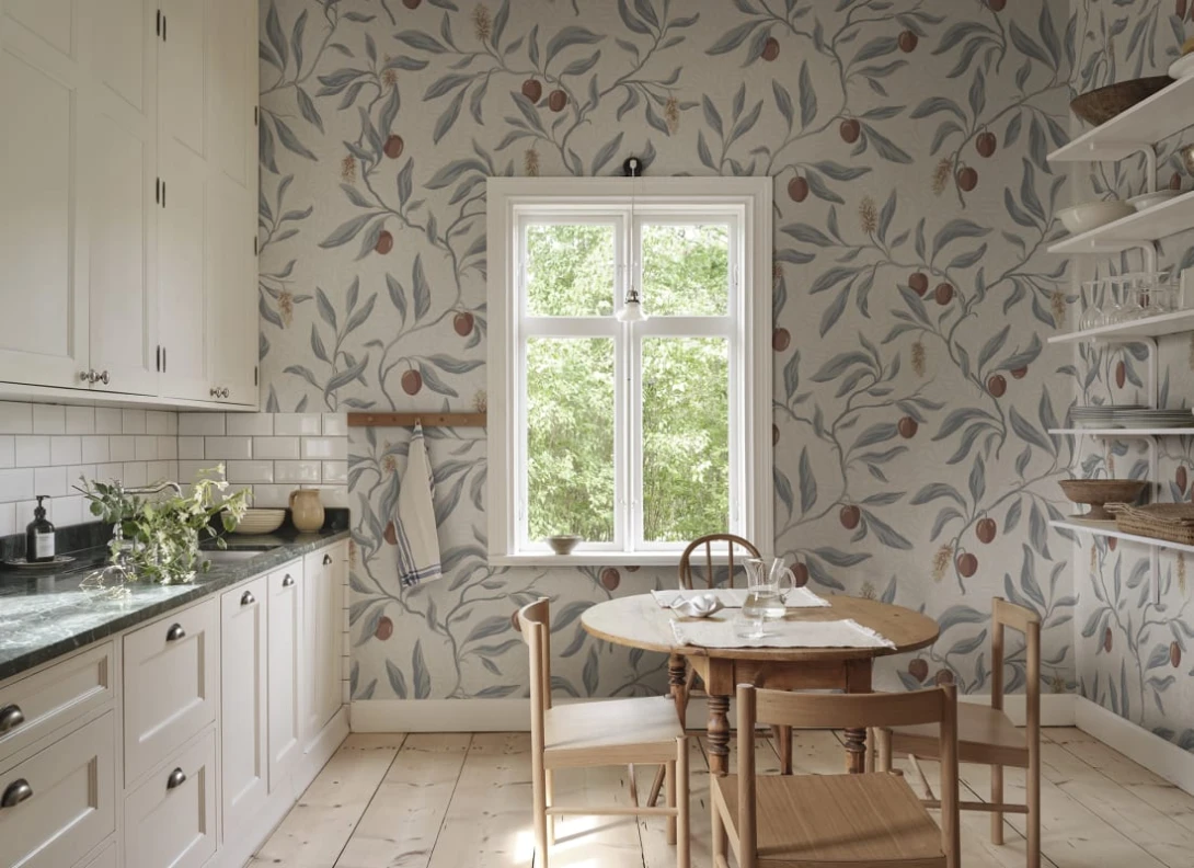 Sandberg S10846 Sandberg Heritage Vinnie Mural Misty Blue - mural w gałęzie i owoce