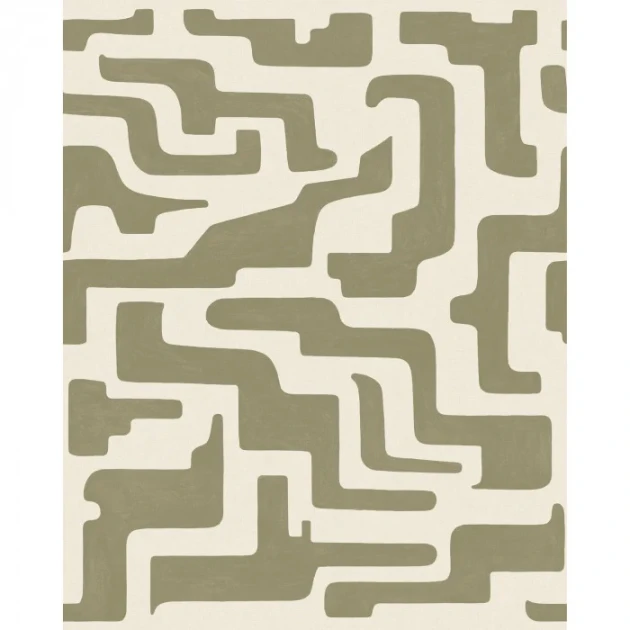 Casadeco 202157103 Rituel Tikal Vert Kaki S - mural w labirynt