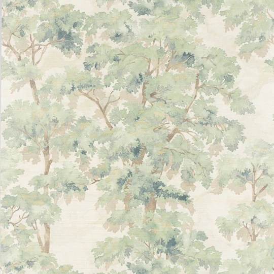 Colefax and Fowler W7025-01 Belmont Arbour Green - tapeta z sizalu w drzewa