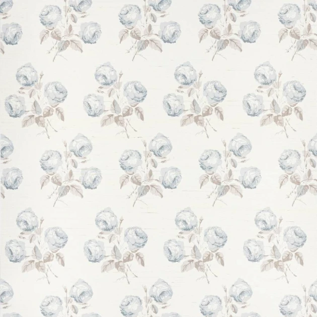Colefax and Fowler W7028-01 Belmont Bowood Blue/Grey - tapeta z sizalu w róże