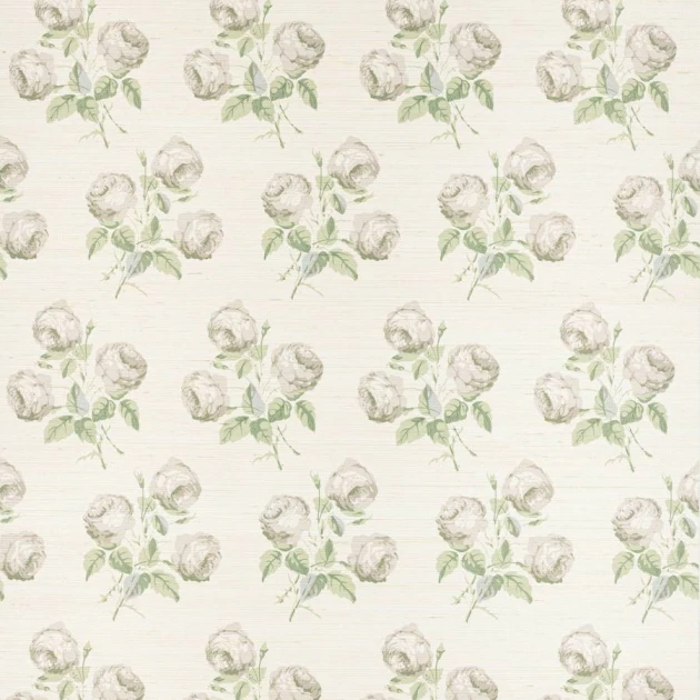 Colefax and Fowler W7028-02 Belmont Bowood Silver Leaf - tapeta z sizalu w róże