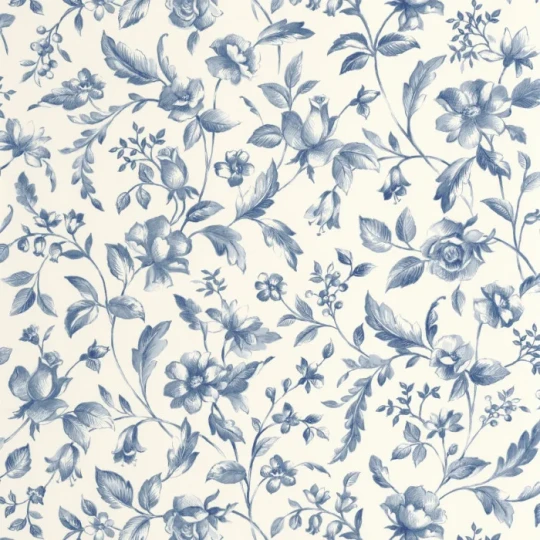 Caselio 107506110 Blue Shades Pastelia Bleu porcelaine - tapeta w kwiaty