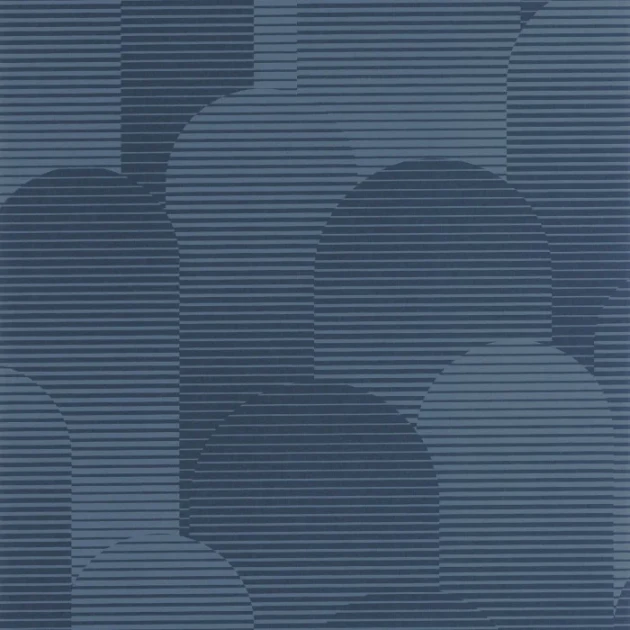 Caselio 107516060 Blue Shades Arcea Bleu - tapeta geometryczna w łuki