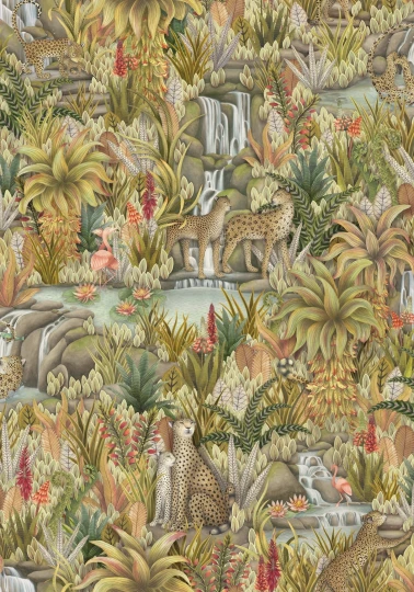Cole&Son 129/9048 Ardmore Baobab Injisuthi Stone & Sand - tapeta egzotyczna ze zwierzętami