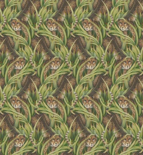 Cole&Son 129/8042 Ardmore Baobab Cheetah Prowl Grass - tapeta w gepardy