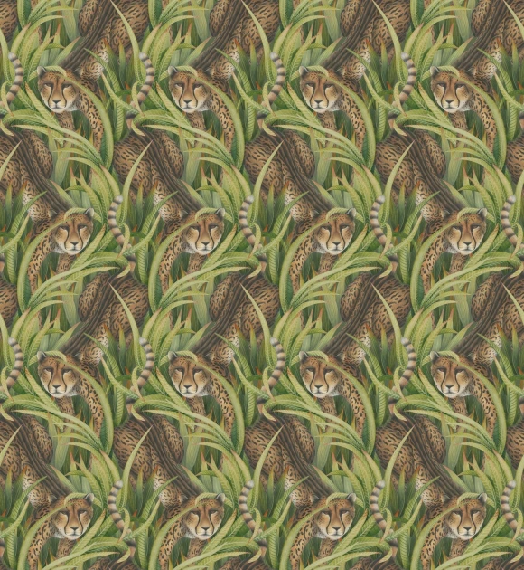 Cole&Son 129/8042 Ardmore Baobab Cheetah Prowl Grass - tapeta w gepardy