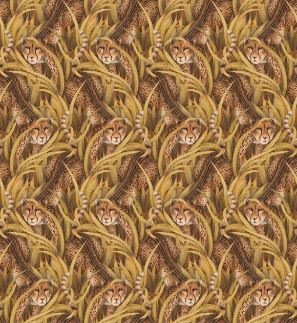 Cole&Son 129/8043 Ardmore Baobab Cheetah Prowl Bronze - tapeta w gepardy