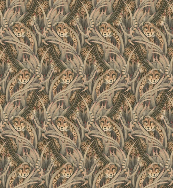 Cole&Son 129/8044 Ardmore Baobab Cheetah Prowl Slate - tapeta w gepardy