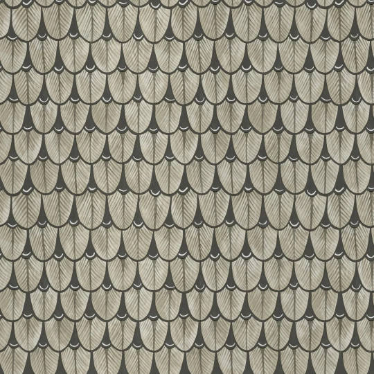 Cole&Son 129/7029 Ardmore Baobab Narina Platinum - tapeta w pióra ptaka