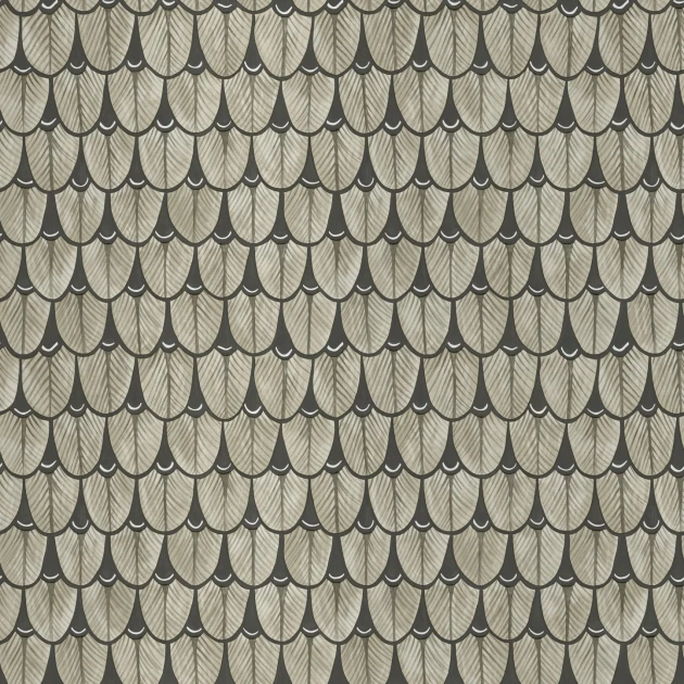 Cole&Son 129/7029 Ardmore Baobab Narina Platinum - tapeta w pióra ptaka
