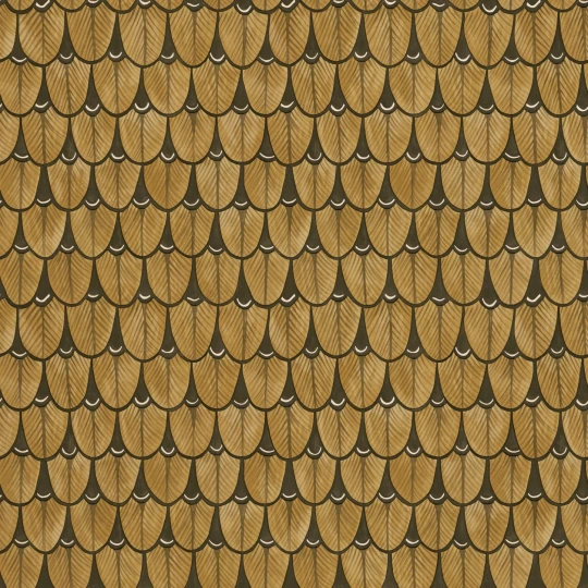 Cole&Son 129/7030 Ardmore Baobab Narina Gold - tapeta w pióra ptaka
