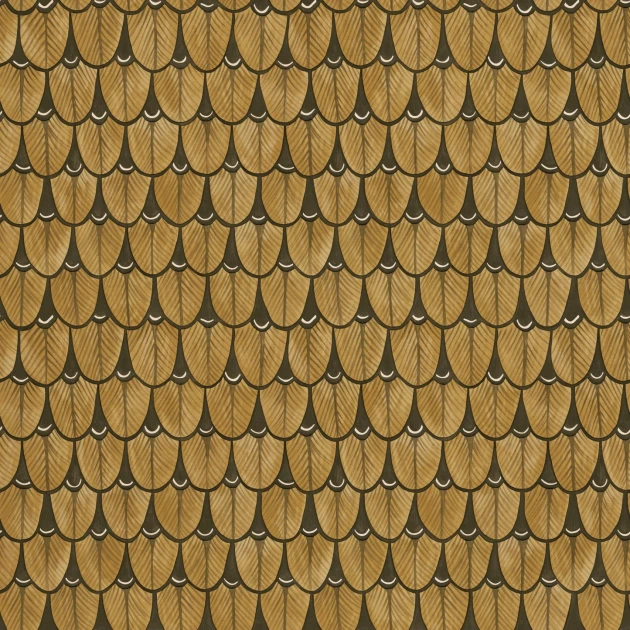 Cole&Son 129/7030 Ardmore Baobab Narina Gold - tapeta w pióra ptaka