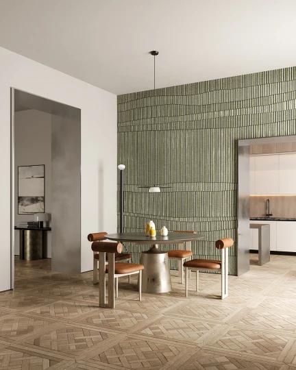 Inkiostro Bianco INKAOIA2602 Materiaprima Rainure’ Color - mural geometryczny w pionowe pasy