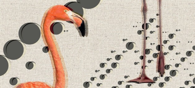 Fototapeta Inkiostro Bianco Flamingos INKSSLI1402