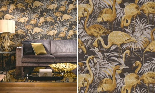 Arte 31542 Curiosa Flamingo - tapeta z flamingami