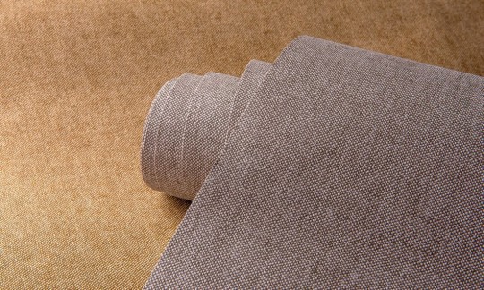 Arte Essentials Les Nuances 91609 Granville Ochre - tapeta imitująca lniane płótno