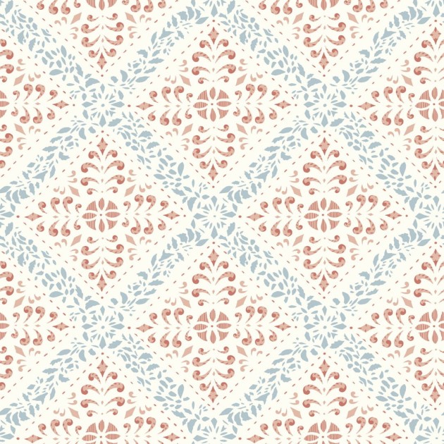 Boras Tapeter 4514 Anno Nyborg Red - tapeta w ornamenty