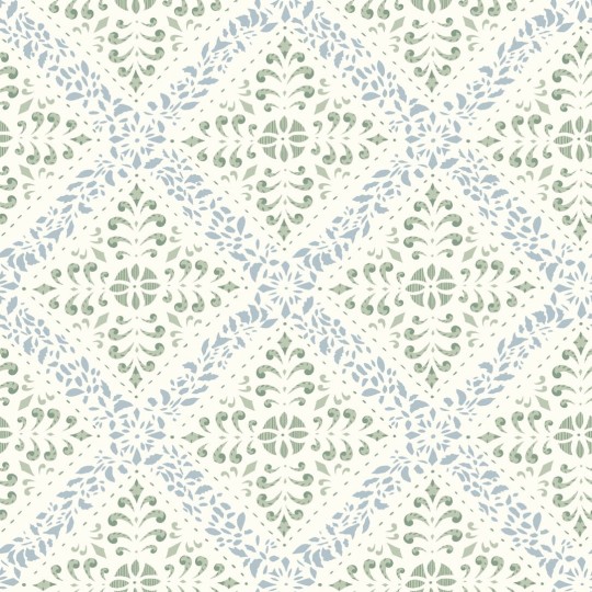 Boras Tapeter 4516 Anno Nyborg Blue - tapeta w ornamenty