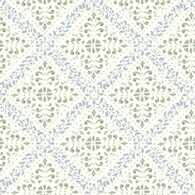 Boras Tapeter 4516 Anno Nyborg Blue - tapeta w ornamenty