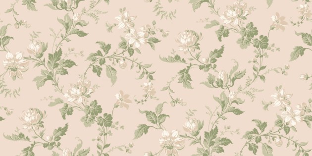 Boras Tapeter 4519 Anno Blomslinga White - tapeta w kwiaty