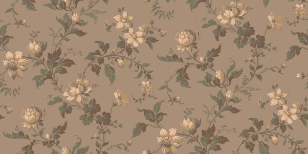Boras Tapeter 4520 Anno Blomslinga Brown - tapeta w kwiaty