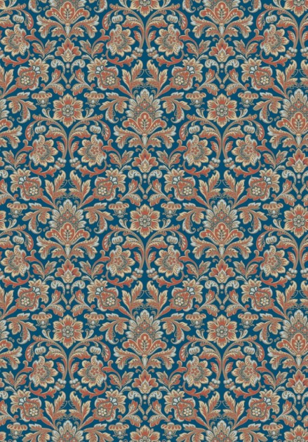 Boras Tapeter 4521 Anno Foglavik Blue - tapeta w roślinne ornamenty