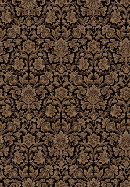 Boras Tapeter 4522 Anno Foglavik Black - tapeta w roślinne ornamenty