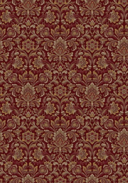 Boras Tapeter 4523 Anno Foglavik Red - tapeta w roślinne ornamenty