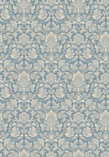 Boras Tapeter 4524 Anno Foglavik Blue - tapeta w roślinne ornamenty