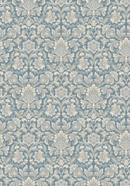 Boras Tapeter 4524 Anno Foglavik Blue - tapeta w roślinne ornamenty