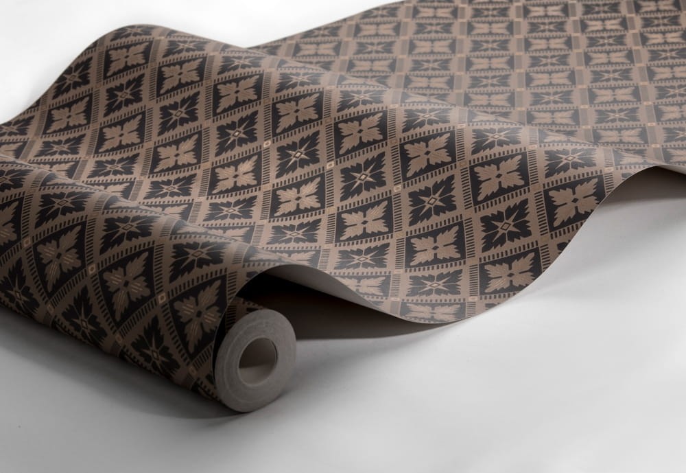 Boras Tapeter 4529 Anno Loka Brown - tapeta geometryczna