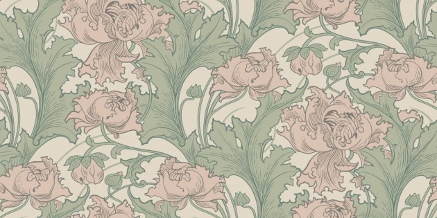 Boras Tapeter 4539 Anno Siri Pink - tapeta ogród japoński