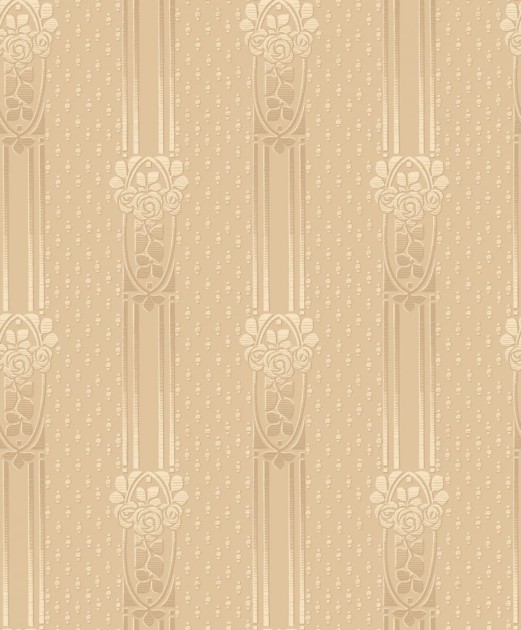Boras Tapeter 4541 Anno Ellen Yellow - tapeta w kolumny w stylu secesyjnym