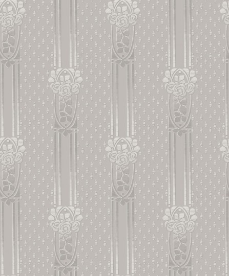 Boras Tapeter 4543 Anno Ellen Gray - tapeta w kolumny w stylu secesyjnym