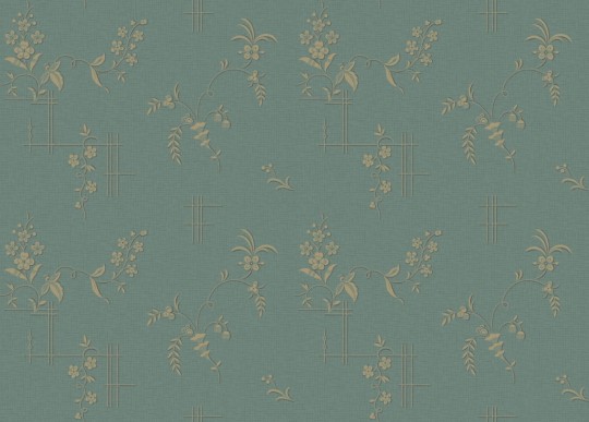 Boras Tapeter 4547 Anno Ulricehamn Green - tapeta w kwiaty