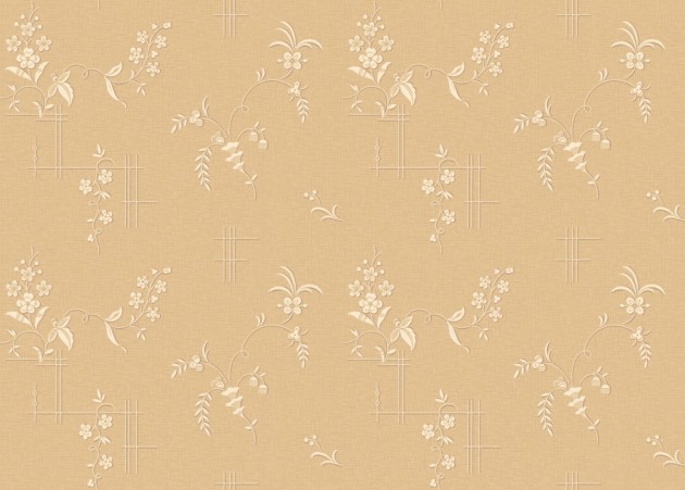 Boras Tapeter 4548 Anno Ulricehamn Yellow - tapeta w kwiaty